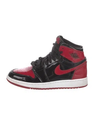 Pre-owned Jordan 1 Retro High Og 'patent Bred' Sneakers In Black