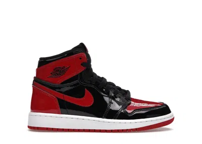 Pre-owned Jordan 1 Retro High Og Patent Bred Sneakers In Black/white/varsity Red