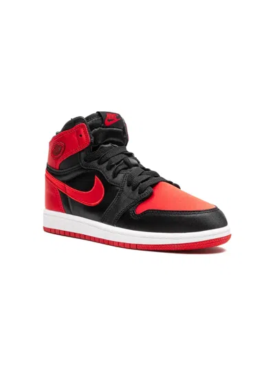 Jordan Kids'  1 Retro High Og "santin Bred" Sneakers In Black