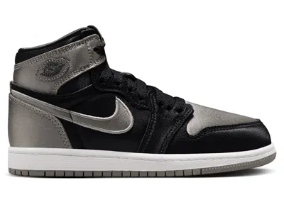 Pre-owned Jordan 1 Retro High Og Satin Shadow Sneakers In Black/medium Grey/white In Multi