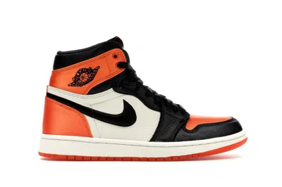 Pre-owned Jordan 1 Retro High Og Satin Shattered Backboard (women's) Sneakers In Black/starfish