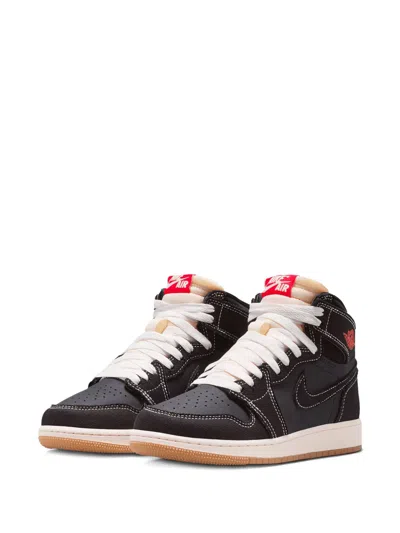 Jordan Kids'  1 Retro High Og Sneakers In Black