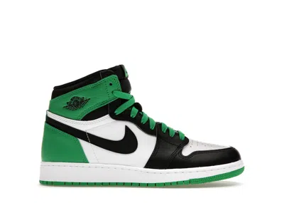 Pre-owned Jordan 1 Retro High Og Sneakers In Black/lucky Green/white