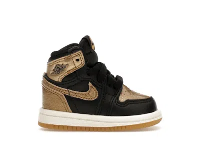 Pre-owned Jordan 1 Retro High Og Sneakers In Black/metallic Gold/sail