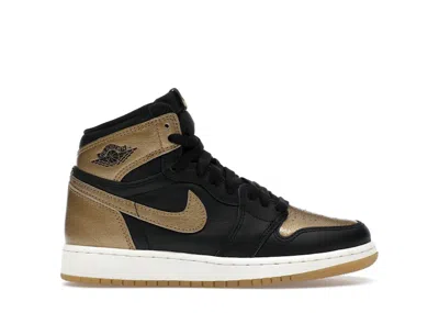 Pre-owned Jordan 1 Retro High Og Sneakers In Black/metallic Gold/sail