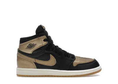Pre-owned Jordan 1 Retro High Og Sneakers In Black/metallic Gold/sail