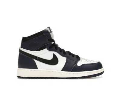 Pre-owned Jordan 1 Retro High Og Sneakers In Midnight Navy Blue/black/white