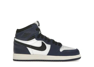 Pre-owned Jordan 1 Retro High Og Sneakers In Midnight Navy Blue/black/white