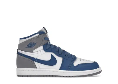 Pre-owned Jordan 1 Retro High Og Sneakers In True Blue/white/cement Grey