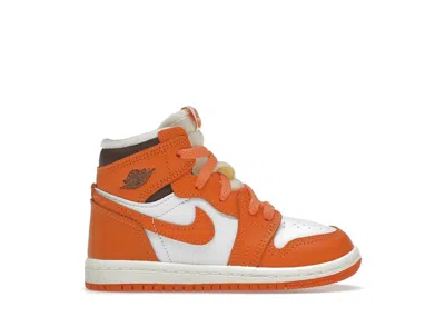 Pre-owned Jordan 1 Retro High Og Sneakers In White/starfish/cacao Wow