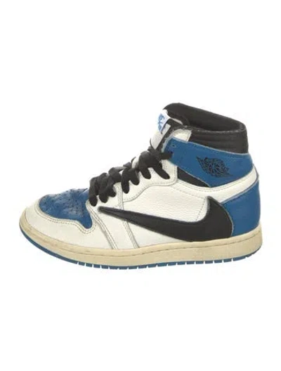 Pre-owned Jordan 1 Retro High Og Sp Fragment X Travis Scott Athletic Sneakers In Blue