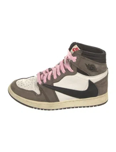 Pre-owned Jordan 1 Retro High Og Sp Travis Scott Mocha Athletic Sneakers In Brown