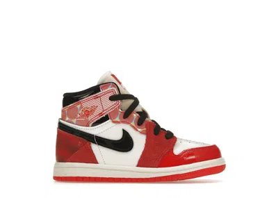 Pre-owned Jordan 1 Retro High Og Spiderman Across The Spiderverse Sneakers In University Red/black/white In Multi