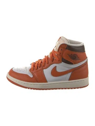Pre-owned Jordan 1 Retro High Og Starfish Athletic Sneakers In Orange