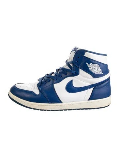 Pre-owned Jordan 1 Retro High Og Storm Blue Athletic Sneakers