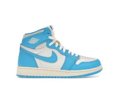 Pre-owned Jordan 1 Retro High Og Unc Reimagined Sneakers In Dark Powder Blue/sail