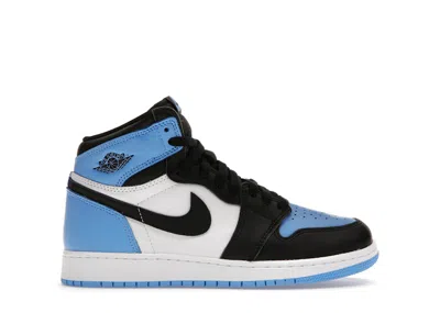 Pre-owned Jordan 1 Retro High Og Unc Toe Sneakers In University Blue/black/white