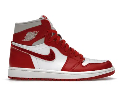 Pre-owned Jordan 1 Retro High Og (women's) Sneakers In Light Iron Ore/varsity Red/sail