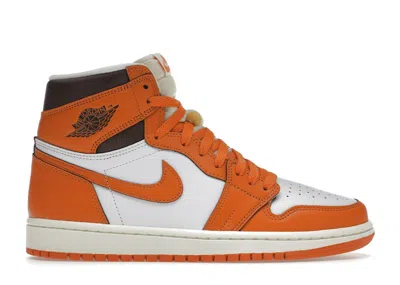 Pre-owned Jordan 1 Retro High Og (women's) Sneakers In White/starfish/cacao Wow
