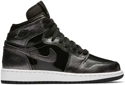 Pre-owned Jordan 1 Retro High Patent Sneakers In Black/anthracite