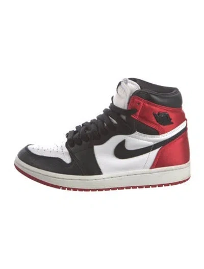 Pre-owned Jordan 1 Retro High 'satin Black Toe' Sneakers