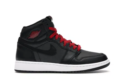Pre-owned Jordan 1 Retro High Satin Sneakers In Black/gym Red