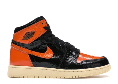 Pre-owned Jordan 1 Retro High Shattered Backboard 3.0 Sneakers In Black/pale Vanilla/starfish