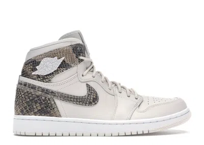 Pre-owned Jordan 1 Retro High Snake (women's) Sneakers In Phantom/white