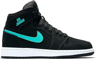 Pre-owned Jordan 1 Retro High Sneakers In Black/hyper Jade/white