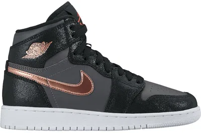 Pre-owned Jordan 1 Retro High Sneakers In Black/metallic Red Bronze/dark Grey
