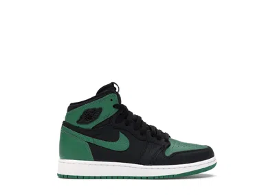 Pre-owned Jordan 1 Retro High Sneakers In Black/pine Green/white