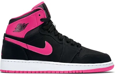 Pre-owned Jordan 1 Retro High Sneakers In Black/vivid Pink/white In Multi