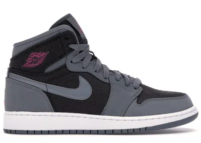 Pre-owned Jordan 1 Retro High Sneakers In Cool Grey/vivid Pink/black In Multi
