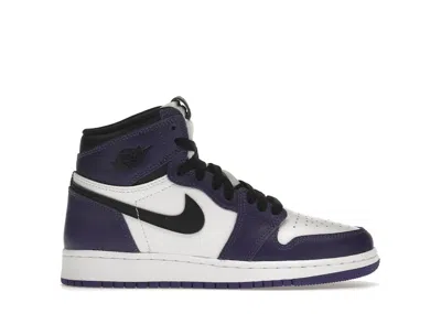 Pre-owned Jordan 1 Retro High Sneakers In Court Purple/white/black