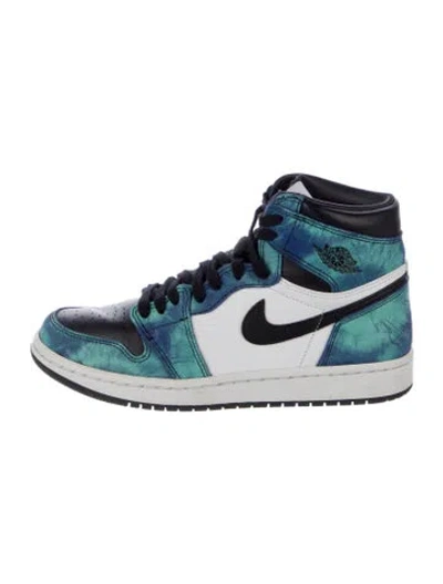 Pre-owned Jordan 1 Retro High Tie Dye Athletic Sneakers In Blue