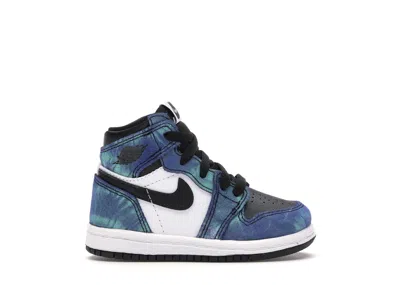 Pre-owned Jordan 1 Retro High Tie Dye Sneakers In White/black/aurora Green In Multi