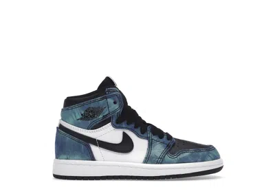 Pre-owned Jordan 1 Retro High Tie Dye Sneakers In White/black/aurora Green