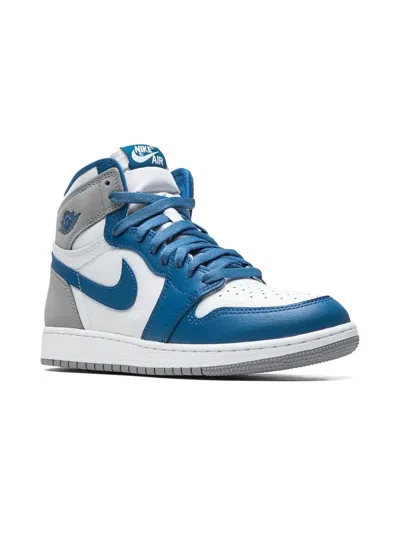 Jordan Kids' Air  1 Retro High Og Sneakers In Blue/white/gray