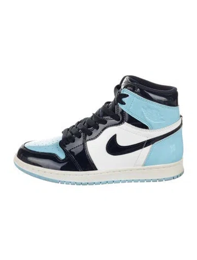 Pre-owned Jordan 1 Retro High Unc Patent (women's) Wedge Sneakers In Blue
