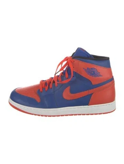 Pre-owned Jordan 1 Retro Knicks Athletic Sneakers In Red