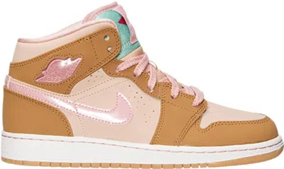 Pre-owned Jordan 1 Retro Lola Bunny Sneakers In Wheat/pink Glaze/shimmer In Multi
