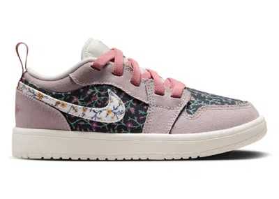 Pre-owned Jordan 1 Retro Low Alt Se Floral Sneakers In Platinum Violet/anthracite/red Stardust