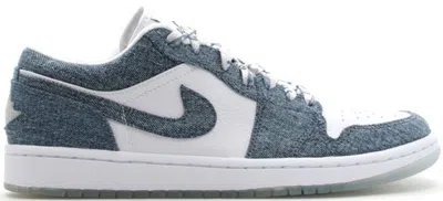 Pre-owned Jordan 1 Retro Low Canvas (women's) Sneakers In White/denim