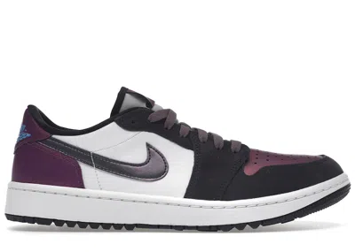 Pre-owned Jordan 1 Retro Low Golf Nrg Sneakers In White/cave Purple/purple Smoke In Multi