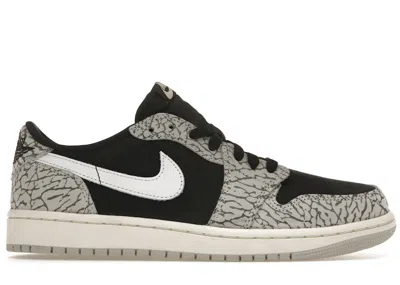 Pre-owned Jordan 1 Retro Low Og Cement (women's) Sneakers In Black/muslin/tech Grey In Multi