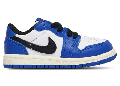 Pre-owned Jordan 1 Retro Low Og Sneakers In White/black/game Royal