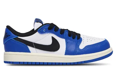 Pre-owned Jordan 1 Retro Low Og Sneakers In White/black/game Royal