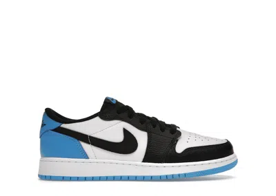 Pre-owned Jordan 1 Retro Low Og Sneakers In White/dark Powder Blue/black
