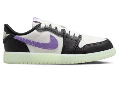 Pre-owned Jordan 1 Retro Low Og Sneakers Inraspberry In Black/black Raspberry/volt Tint In Multi