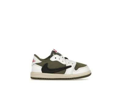 Pre-owned Jordan 1 Retro Low Og Sp Travis Scott Sneakers In Medium Olive/black/sail